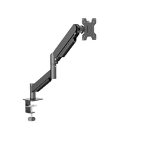 Support d'écran double compatible 32 pouces, bras unique, orientation verticale, construction en fer et plastique haute résistance, pour bureau, 9 kg