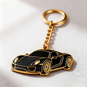 Custom Cars Metal Keychain Soft Enamel Metal Crafts Zinc Alloy Gold <strong>Silver</strong> Plated UV Printing <strong>Key</strong> <strong>Ring</strong> for Business - Product Image 2