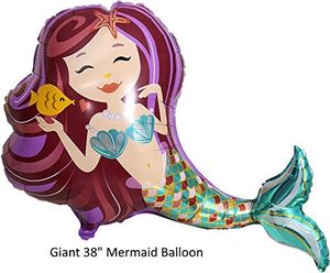 Decorazioni per feste a sirena forniture per <span class=keywords><strong>buon</strong></span> compleanno Ariel Little Princess Under the Sea Decor for Girls Pool Ocean Kids Party - Product Image 2