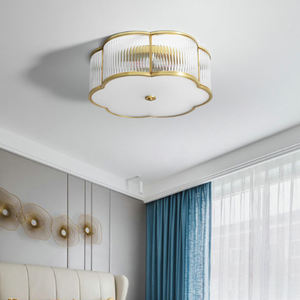 Quadrifoglio a forma di fiore lampada da soffitto a 4 foglie romantica stile europeo plafoniera Luxury rame per illuminazione a saldare - Product Image 5