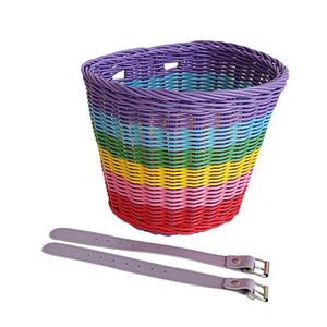 Cesta de bicicleta Rainbow Kids con decoración delantera Manillar 21x18x17cm Cesta de manillar delantero para niños Camping - Product Image 6