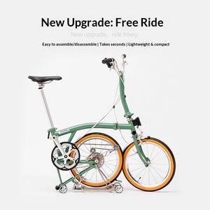 Ultra-light Three-Folding 16-Inch 7-Speed Double V Chromium Molybdenum Steel Retro Folding 85kg Load Capacity 1 7-speed Folding - Product Image 2