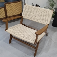 Chaise de salon d'extérieur en bois massif, premium, imperméable, ergonomique, pour hôtel et villa, écologique et saine