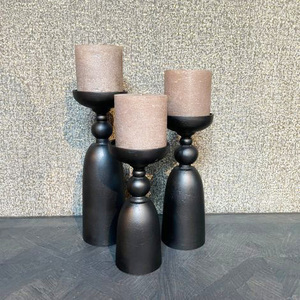 Bougeoir en aluminium antique doré pour la maison - Product Image 5