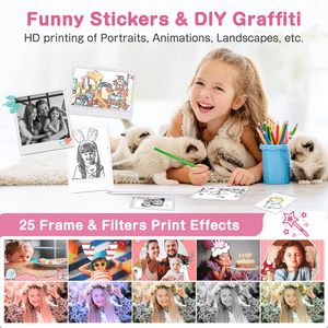 Cámara de Fotos Instantánea para Niños <span class=keywords><strong>Sonida</strong></span>, Impresión Térmica, Sensor CMOS de 48MP, 1080P, Tarjeta TF, Mini, con Pantalla de 2.4 Pulgadas y Zoom de 16X - Product Image 5