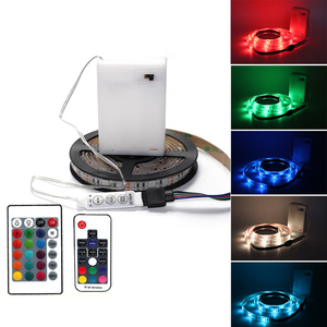 5V LED hộp pin <span class=keywords><strong>RGB</strong></span> 5050RGB đầy màu sắc Pin điện thoại di động điều khiển từ xa mềm LED Strip IP65 ánh sáng Strings 5V Pin <span class=keywords><strong>RGB</strong></span> thay đổi - Product Image 1