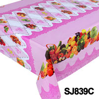 Nappe de table personnalisée à motif de fruits, tissu coloré, protection en PVC, rouleaux de nappe en plastique pour les fêtes sur la plage