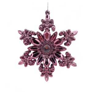 Giáng sinh trang trí bông tuyết Mặt dây chuyền mạ điện dập nóng ba chiều Mặt dây chuyền cây giáng sinh treo đồ trang trí - Product Image 1