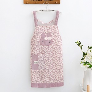 Literarische Schürze New Cartoon Kaninchen blume Abteilung Japanisches Mode restaurant ärmellose Erwachsenen Studio Baumwolle und Leinen Schürze - Product Image 6