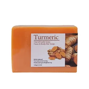 New arrived cleansing handmade turmeric 100g soap skin brightening turmeric soap