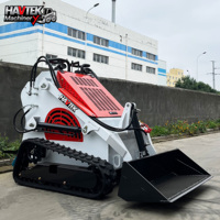 Mini-chargeuse compacte HAVTEK460 diesel, sur chenilles, avec fonction de rétrocaveuse et chargeur frontal, PLC, haute efficacité, taille personnalisable