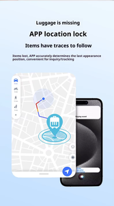 KM-01 MFi Certified Smart GPS <b>Tracker</b> & Locator Find My Tag <b>Mini</b> Anti-Lost Alarm for Luggage Key Finder for Devices Kids - Product Image 6