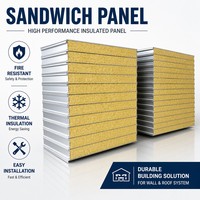 Panel Dinding Eksterior EPS Insulated Sandwich Panel untuk Proyek Bangunan Pabrik Rumah Prefabrikasi