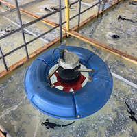 Pompe à air électrique flottante pour bassin piscicole en Chine, 1,5-3 kW, 3-8 acres, pour l'aquaculture et l'élevage de crevettes