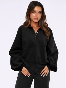 Felpa da donna con cappuccio Casual con Logo personalizzato stampata in bianco felpa da ragazza con scritta in bianco - Product Image 3