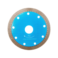 Lame diamantée turbo industrielle OEM super fine de 115 mm avec une épaisseur de 1,2 mm et 114 dents pour carrelage céramique et porcelaine
