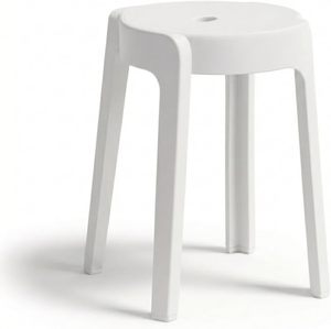 Stackable Windmill Plastic <b>Stool</b> - Reinforced Thickened Round Dining Chair for Restaurant Kitchen and Home Seating - Product Image 1