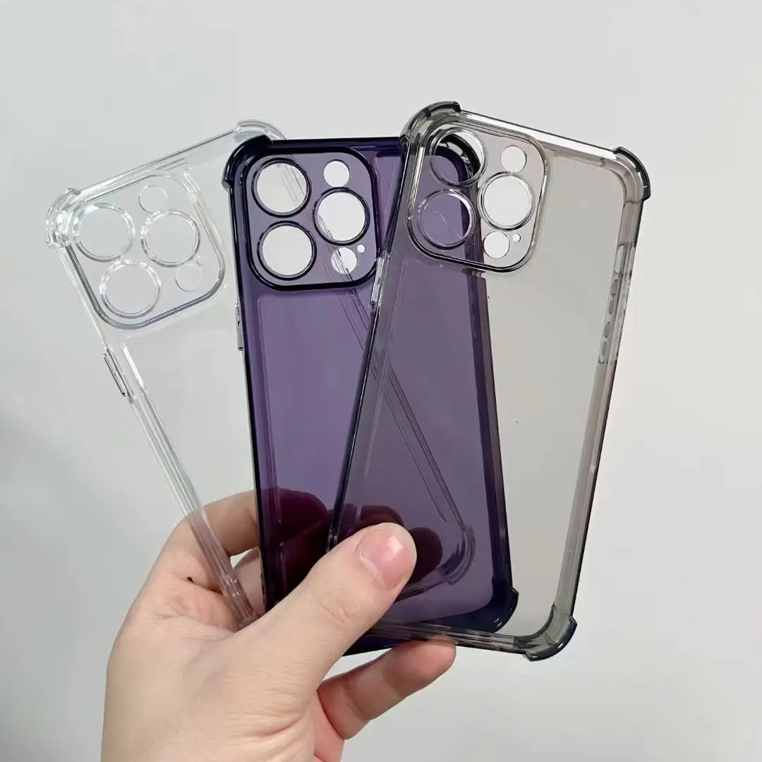 Hochwertige Airbag-Kissen stoßfest transparente TPU-Handyhülle für iPhone 15 14 13 12 11 pro max 8 7 Plus