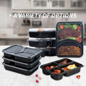 グロトック エクスプレスミールプレップコンテナ 20個セット 再利用可能 34オンス プラスチック製 気密仕切り付き食品保存容器 蓋付き 冷凍庫対応 - Product Image 4