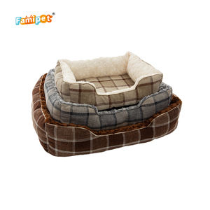 Famipet fabricante personalizado nuevo diseño de lujo cómodo rectángulo suave felpa lavable mascota gato perro cachorro cama - Product Image 3