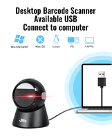 Lector de Códigos QR de Escritorio JR-T28 de Alta Velocidad con Escaneo de 360 Grados, Escáner de Códigos de Barras 2D CMOS con Detección Automática