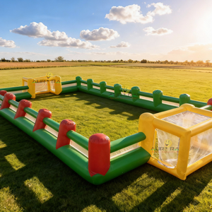 Terrain de football gonflable à savon de qualité commerciale en PVC pour jeux sportifs, terrain de football gonflable à savon à louer - Product Image 2