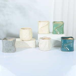 Maceta <span class=keywords><strong>de</strong></span> Cerámica con Esmalte que Cambia <span class=keywords><strong>de</strong></span> Color en el <span class=keywords><strong>Horno</strong></span>, Macetas Pequeñas y Bonitas para Suculentas, Decoración <span class=keywords><strong>de</strong></span> Escritorio, Maceta Pequeña para Plantas <span class=keywords><strong>de</strong></span> Interior, Maceta <span class=keywords><strong>de</strong></span> Cerámica para Flores - Product Image 3