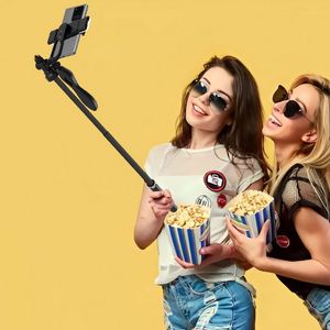 Wholesale Mini Selfie Stick Black Aluminum Foldable Portable Wireless <b>Control</b> Selfie Stick Tripod <b>for</b> Mobile - Product Image 6