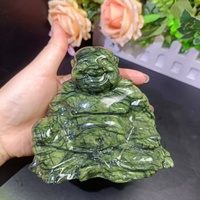 Prix de gros usine Pierre de guérison en cristal naturel, Sculpture de Bouddha Dragon en Jade Xiuyan pour ornement