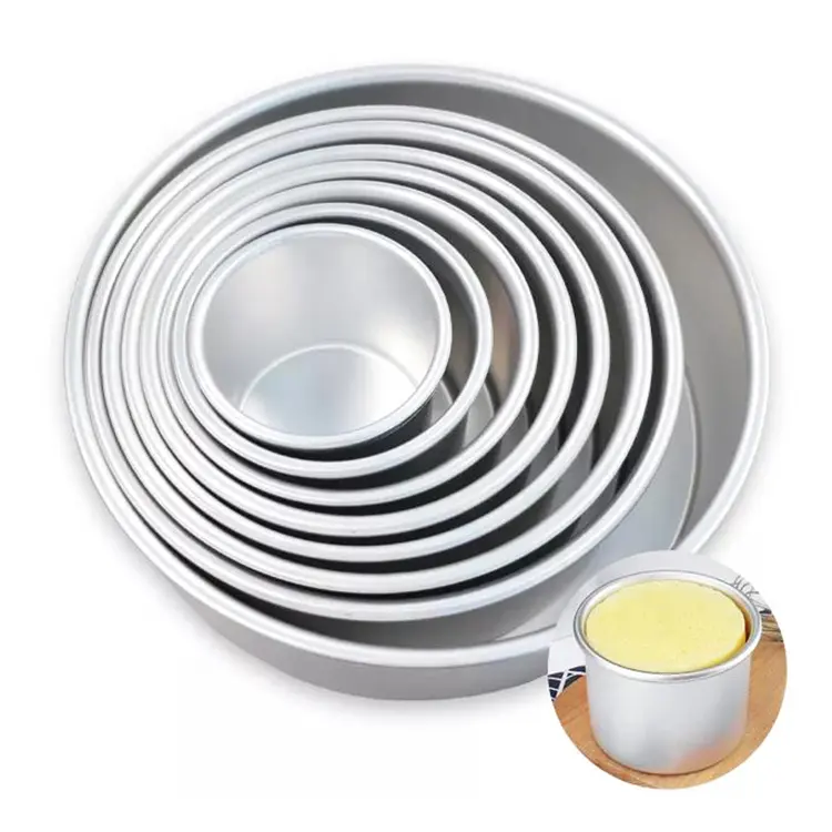 4 - 18 Inch Aluminum Alloy Anode Round Shape Heighten Solid Base Chiffon Cake Mold for Baking Tools