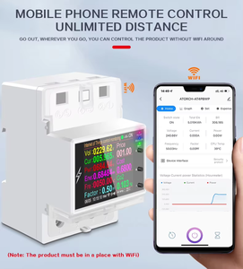 100A tuya Wifi Din Rail chuyển đổi thông minh điều khiển từ xa AC 220V 110V kỹ thuật số điện năng lượng Volt Amp kWh yếu tố tần số mét at4pw - Product Image 4