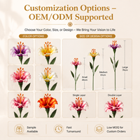 Fleurs d'hibiscus en métal faites à la main, personnalisées, de qualité supérieure, pour arche de mariage, hall d'hôtel et décoration intérieure - Vente en gros BSCI