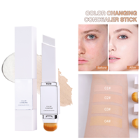 Stick de fond de teint double embout thermo-sensible, éclaircissant, non gras, crème de fond de teint, maquillage en marque privée