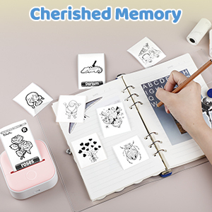 <span class=keywords><strong>Impresora</strong></span> de Bolsillo Mini <span class=keywords><strong>Phomemo</strong></span> <span class=keywords><strong>T02</strong></span> con Estuche Protector, <span class=keywords><strong>Impresora</strong></span> Térmica Inalámbrica para Hacer Etiquetas, <span class=keywords><strong>Impresora</strong></span> de Fotos sin Tinta para Estudio, Manualidades y Regalos - Product Image 2