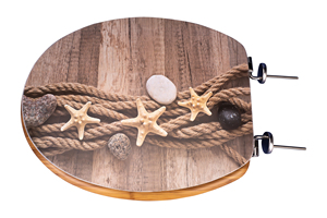 Juego de Baño Moderno <span class=keywords><strong>Universal</strong></span>, Inodoro con Frente Cerrado de Madera, Forma Redonda, Asiento de Inodoro con Cierre Suave - Product Image 3