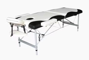 เตียงนวดพับได้ปรับระดับได้ อลูมิเนียมสีน้ำเงินคุณภาพดีที่สุด พร้อมกระเป๋าสำหรับพกพา ใช้สำหรับทำทรีทเมนต์ใบหน้า เตียงนวดแบบพกพา - Product Image 2