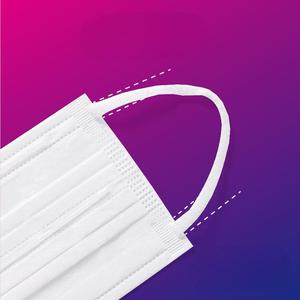 قناع مسطح من القماش غير المنسوج عالي الجودة من 3 طبقات للاستعمال مرة واحدة مع أجهزة تنفس وأقنعة بشريط أنف مزدوج - Product Image 4