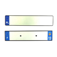 Placa de matrícula alemana decorativa de aluminio, logotipo personalizado europeo en blanco