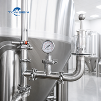 Réservoir de stockage en acier inoxydable TONSEN 1500L 304/316 avec enveloppe chauffante et contrôle de température pour brassage commercial