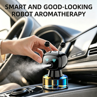 Diffuseur de parfum intelligent pour voiture, robot, 4 vitesses réglables, pulvérisation automatique, éliminateur d'odeurs, décoration intérieure de voiture