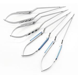 Endoscopische gebogen handmatige neurochirurgische schaar Minimaal invasieve chirurgische instrumenten Titaniumlegering Roestvrij staal - Product Image 6