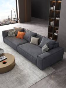 โซฟาหนังอิตาลีแบบโมดูลาร์ Mufang เฟอร์นิเจอร์ห้องนั่งเล่นสไตล์โมเดิร์นมินิมอล คุณภาพสูง ฟองน้ำแท้ เหมาะสำหรับอพาร์ทเมนต์ - Product Image 2