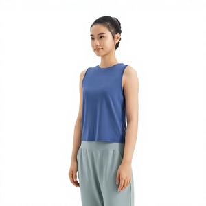 เสื้อกล้ามออกกำลังกายผู้หญิงสไตล์ใหม่ แขนกุด น้ำหนักเบา เหมาะสำหรับโยคะ ฟิตเนส วิ่ง ชุดกีฬา รับผลิตแบบ OEM ODM ขายส่ง - Product Image 2