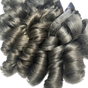 Bouncy Curly <b>Grey</b> Color SDD Vietnamese Human Hair Wholesales Price Direct Factory Price - Product Image 1