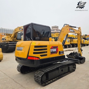 Mini-excavatrice sur chenilles Sany60 d'occasion, 6 tonnes, godet de 0,2 m³, marque chinoise originale, petite excavatrice de chantier, faible nombre d'heures, bon état - Product Image 3