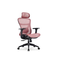Chaise de bureau pivotante moderne JOHOOFURNITURE avec dossier haut en maille, hauteur réglable et appui-tête rembourré épais, directement de l'usine