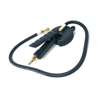 Gonfleur de pneus numérique Wheelsky avec manomètre, port de gonflage en laiton, tuyau en caoutchouc noir de 90 cm de long, plage de pression personnalisée 0-12 bars