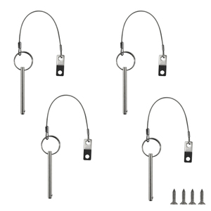 Pasador de Liberación Rápida para Bimini de Barco, de Acero Inoxidable, con Cordón para Bisagra de Cubierta - Product Image 1