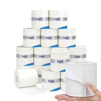 Papier toilette doux en pâte mixte OEM, sans poussière, non fluorescent, jetable, 13,5 g x 4 plis, 100 mm de large