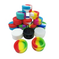 Conteneur en silicone rond antiadhésif de 3 ml, 5 ml, 7 ml, 10 ml, boîte de rangement pour herbes, accessoires pour fumeurs